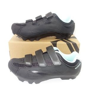 NEW Tommaso Terra 100 Women's Cycling Shoes Size 10 Black Black Teal Bicycle